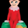 Morris Airblown Elf On Present