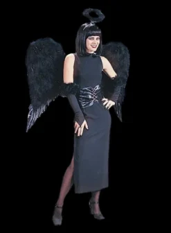 Morris Accessories "Angel Wings - Black Feather" Halloween Costume Accessory