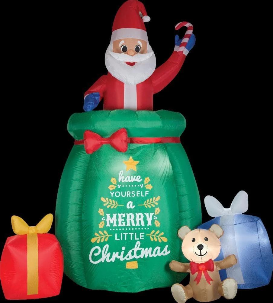 Morris Animated Airblown Popup Santa Inflatable Decorations 3 Morris Animated Airblown Popup Santa Inflatable Decorations