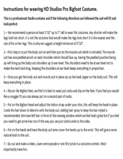 The Horror Dome "Bigfoot" HD Studios Pro Costume 13 The Horror Dome