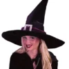 Morris "Black Pleated Velour Witch" Halloween Costume Hat Accessories