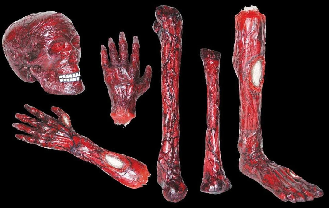 Morris Package Deals "Burnt Body Parts" Gory Halloween Props - Package Deal 3 Morris Package Deals "Burnt Body Parts" Gory Halloween Props - Package Deal