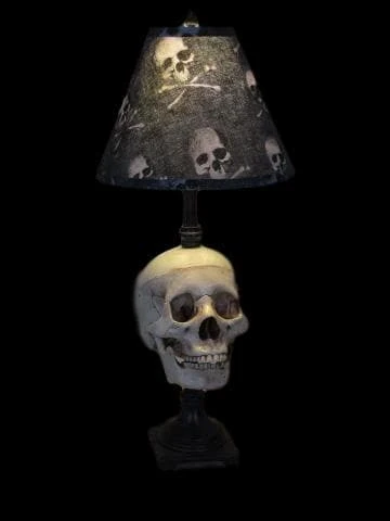 Skeletons And More "Desk Lamp With Life-size Skull And Bone Shade" Haunted House Lighting 3 Skeletons And More "Desk Lamp With Life-size Skull And Bone Shade" Haunted House Lighting