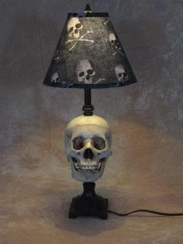Skeletons And More "Desk Lamp With Life-size Skull And Bone Shade" Haunted House Lighting 4 Skeletons And More "Desk Lamp With Life-size Skull And Bone Shade" Haunted House Lighting