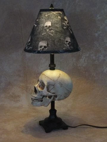 Skeletons And More "Desk Lamp With Life-size Skull And Bone Shade" Haunted House Lighting 6 Skeletons And More "Desk Lamp With Life-size Skull And Bone Shade" Haunted House Lighting