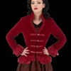 The Horror Dome "Gothic Vampiress Jacket In Red Velvet" HD Hollywood Costume Costumes