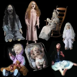 Distortions "Haunted Dolls" Electric Animated Halloween Props - Package Deal