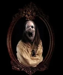 Night Frights Zombie Props "Haunted Mirror - Zombie Asylum" Professional Animated Halloween Decoration