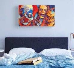 The Horror Dome Decorations Horror Faces Canvas Print