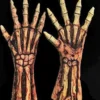 The Horror Dome "Rotted Bloody Zombie Skeleton Hands" Deluxe Halloween Costume Gloves Hands & Feet