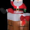 Morris "Santa Climbing" Animated Air-blown Inflatable Christmas Decoration