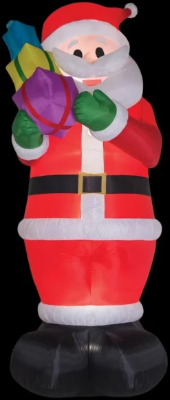 The Horror Dome Christmas Decorations "Santa With Gifts - 16 Foot Tall" Air-Blown Inflatable Halloween Decoration