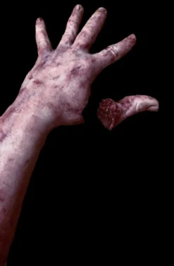 SpellBound FX And Art "Severed Silicone Arm With Magnetic Thumb" Bloody Body Part Halloween Prop Props