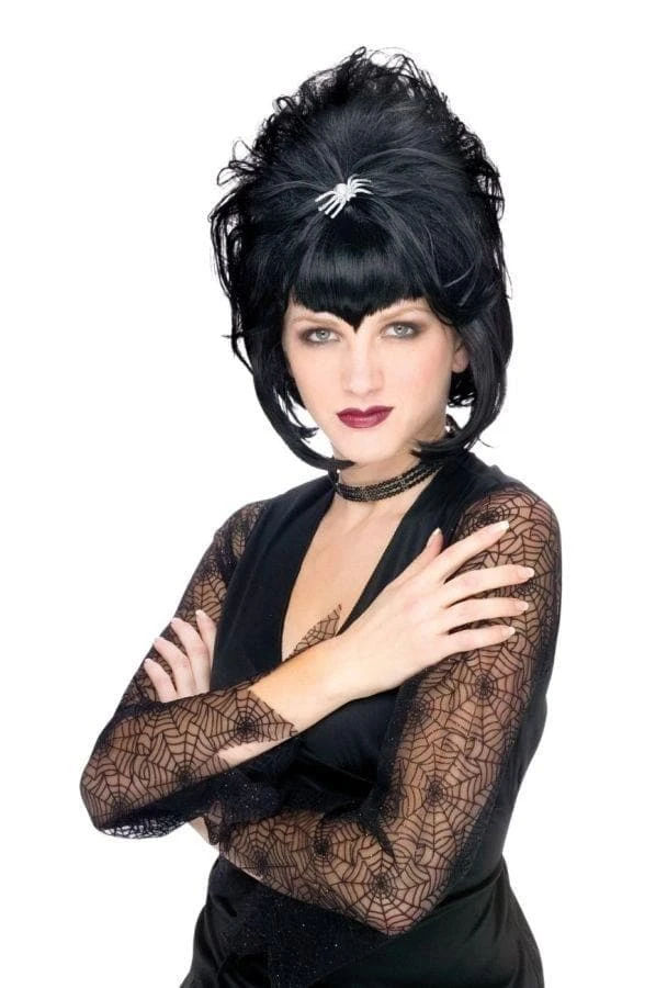 Morris "Spiderella Black Bouffant" Halloween Wig Accessories 3 Morris "Spiderella Black Bouffant" Halloween Wig Accessories