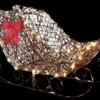 Morris Christmas Decorations "Starry Night Grapevine Sleigh" Light Up Christmas Decoration 2 Morris Christmas Decorations "Starry Night Grapevine Sleigh" Light Up Christmas Decoration