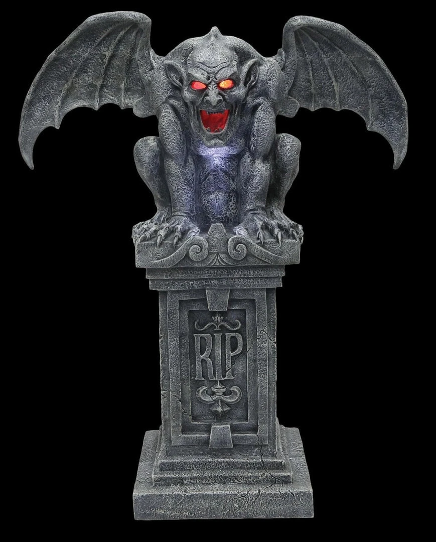 Morris "Stone Gargoyle With Sound And Lights" Halloween Decoration 3 Morris "Stone Gargoyle With Sound And Lights" Halloween Decoration