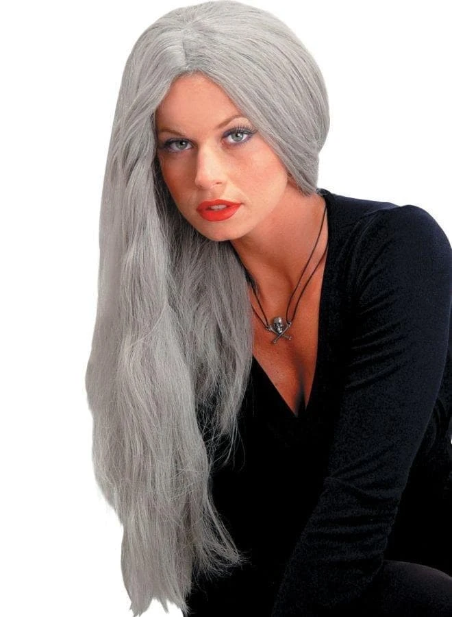 Morris "Straight Grey Witch" Halloween Wig - 24" Accessories 3 Morris "Straight Grey Witch" Halloween Wig - 24" Accessories