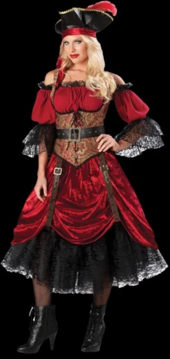 Morris Costumes "Swashbucklin Scarlet" Costume