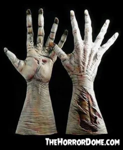 The Horror Dome "Ultimate Movie Quality Flesh Zombie Hands" Halloween Costume Gloves Hands & Feet