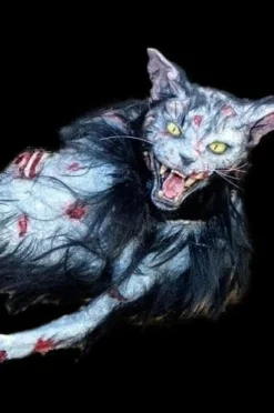 The Horror Dome Accessories "Zombie Cat" HD Studios Halloween Puppet Prop